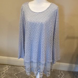 Indigo Soul tunic with Tulle. Beautifully lined.